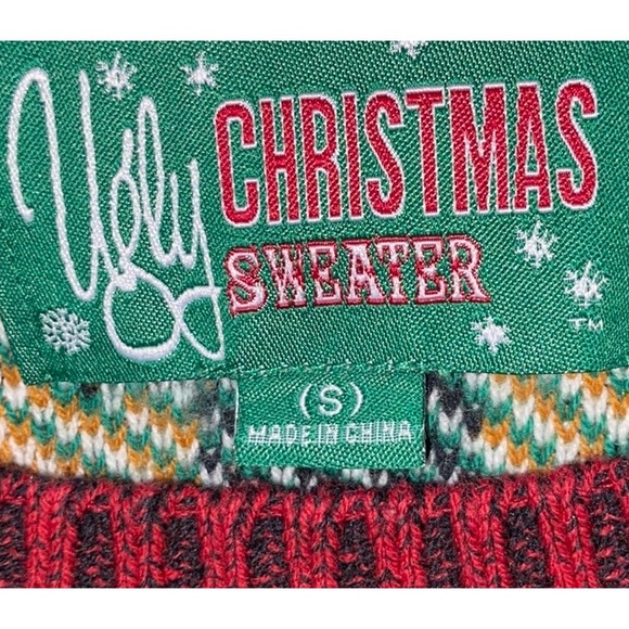 Christmas 🎄 UGLY Sweater “OH SNAP!” Gingerbread Man w/Candy Cane Crutch Size S - Picture 4 of 6